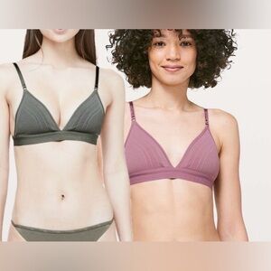 2 Lululemon Bralettes- Rose & Sage